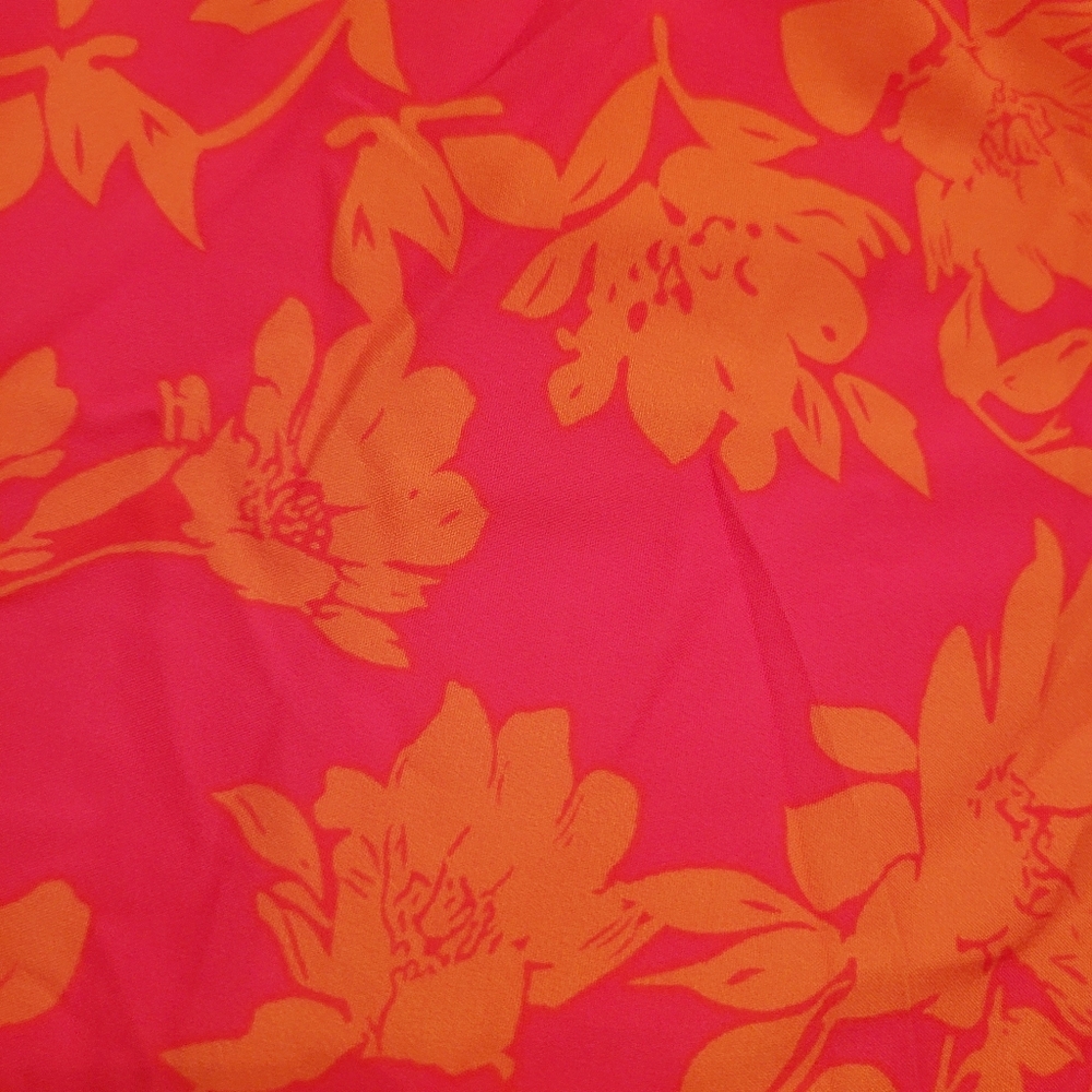 Cross Halter Maxi Dress Pink Orange Floral Summer Open Back Size S M L - Picture 7 of 7